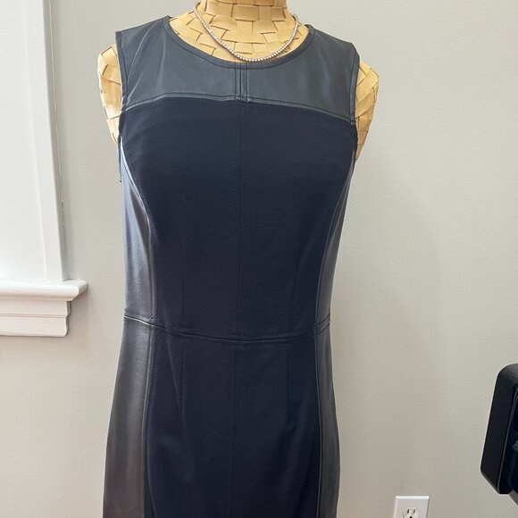 Vintage faux leather/stretch Mexx Metropolitan dress, Size small - Picture 1 of 10